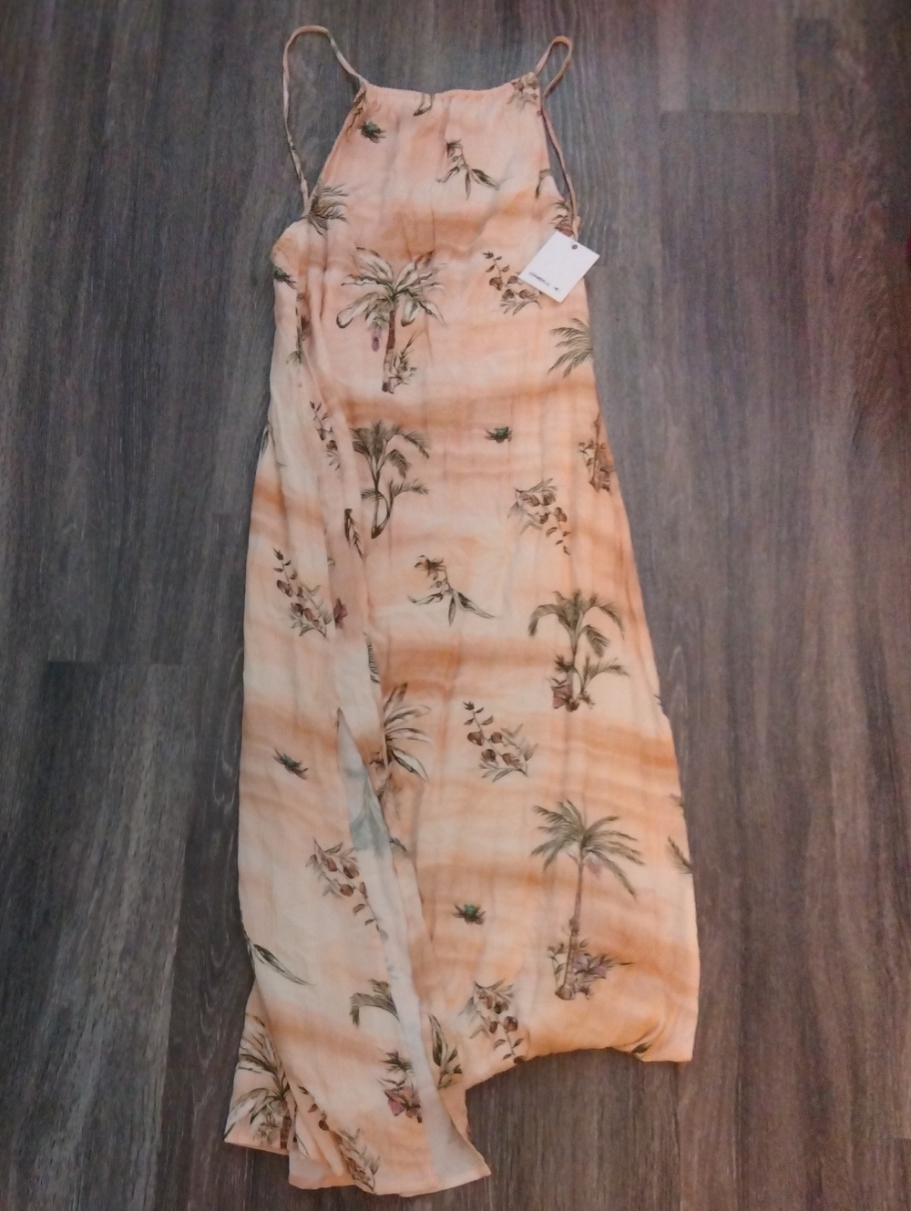 O'NEILL- NWT Clemence "Salesman Sample" Palm Tree Maxi Sundress Size S